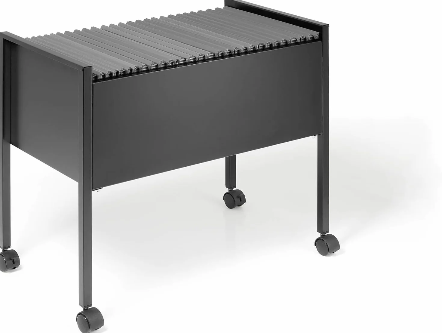 Durable Eco Hängemappenwagen 80 A4, Rollwagen für Hängemappen Aufbewahrung, aus Metall, schwarz, 309501