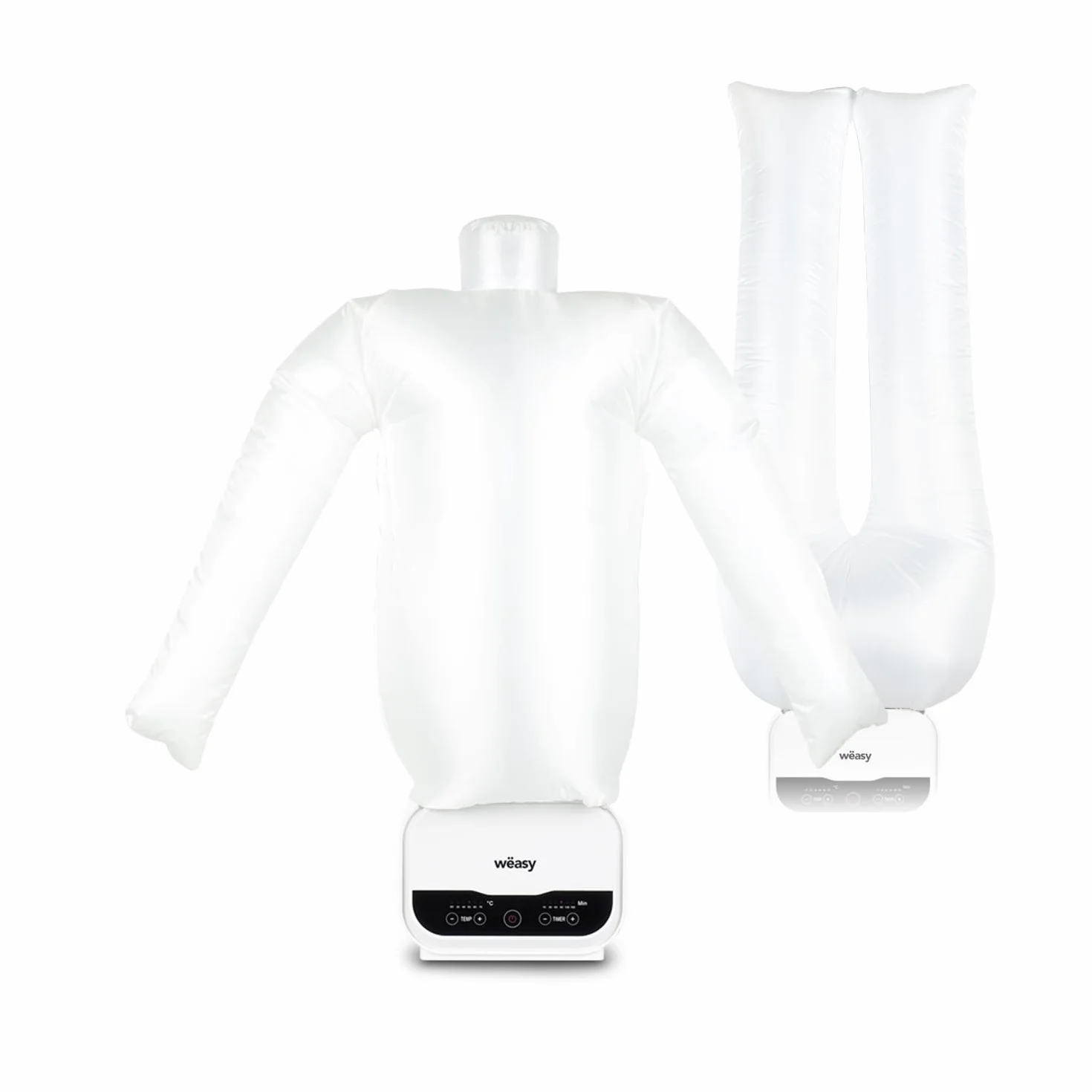 Wëasy Automatische Bügelpuppe 2 in 1 für Hemden und Hosen IRO330, Trocknen und Bügeln, 5 Temperaturstufen, Programmierbarer Timer