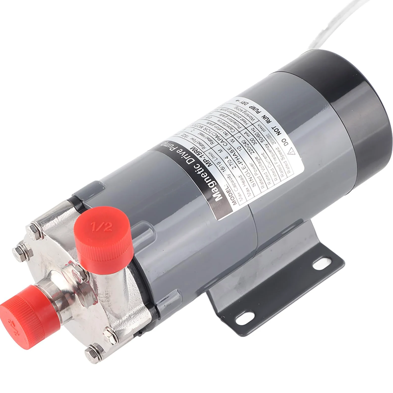 MAGT Bierpumpe, Magnetische Bier Pumpe Edelstahl Bierbrauen Pumpe Hochtemperaturbeständige Magnetische Bierpumpe for Heimbrau Eu Stecker 220V
