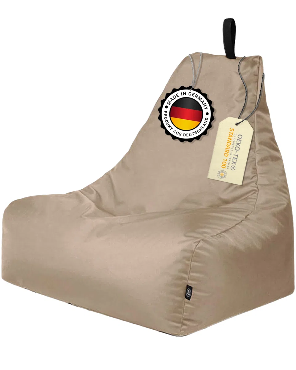 PATCH HOME Lounge Sessel XXL Gamer Sessel Sitzsack Sessel Sitzkissen In & Outdoor geeignet fertig befüllt | XXL - Beige - in 2 Größen und 25 Farben
