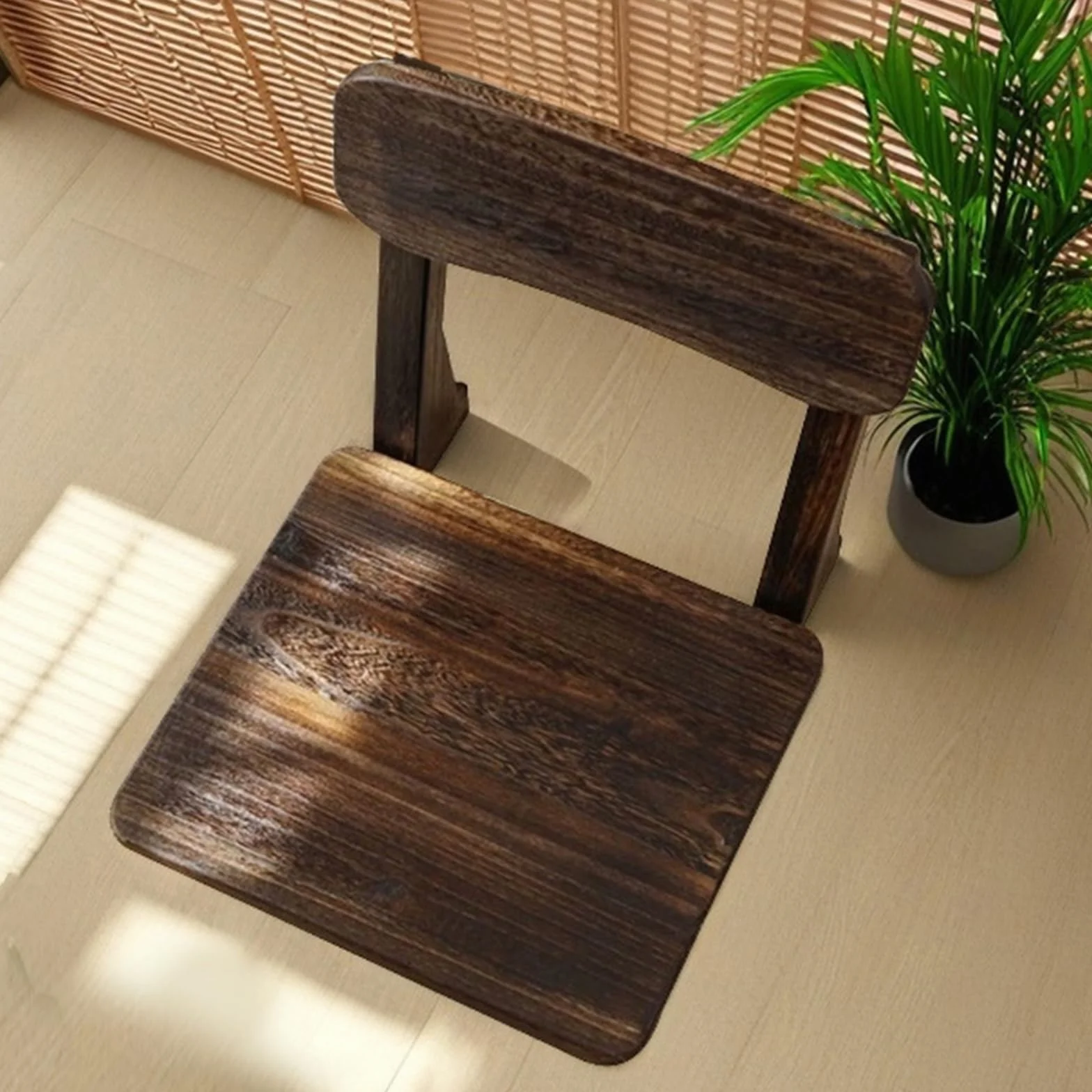 Tatami Stuhl,Tatami Meditationsstuhl Im Japanischen Stil,Bambus Bodenstuhl FüR Wohnzimmer,Bodenstuhl Sitz Mit Kissen,Platz Sparen,Geeignet FüR Wohnzimmer,Erker,Balkon