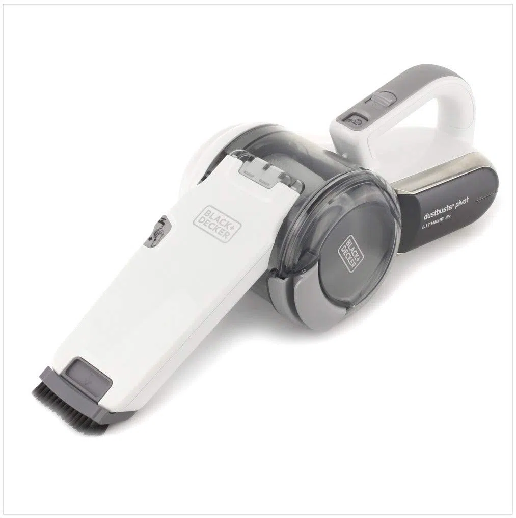 BLACK+DECKER Akku-Handstaubsauger 18V mit schwenkbarem Kopf, 8 Reinigungspositionen, Ladestation und Zubehör, PV1820L-QW