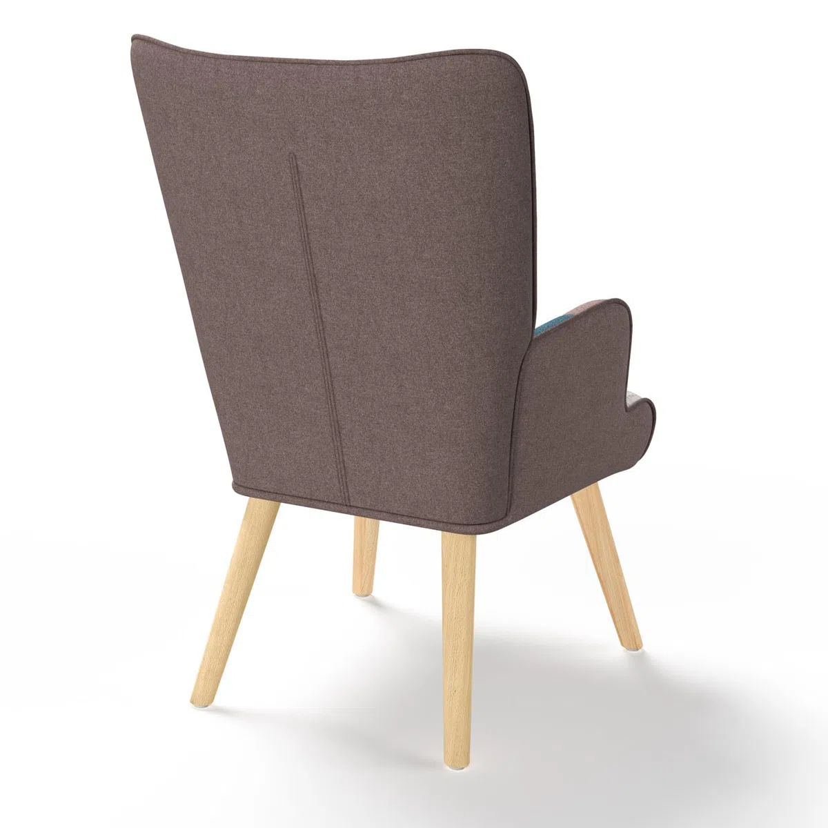 IDMarket - Skandinavischer Sessel Ivar mit mehrfarbigem Patchworkstoff