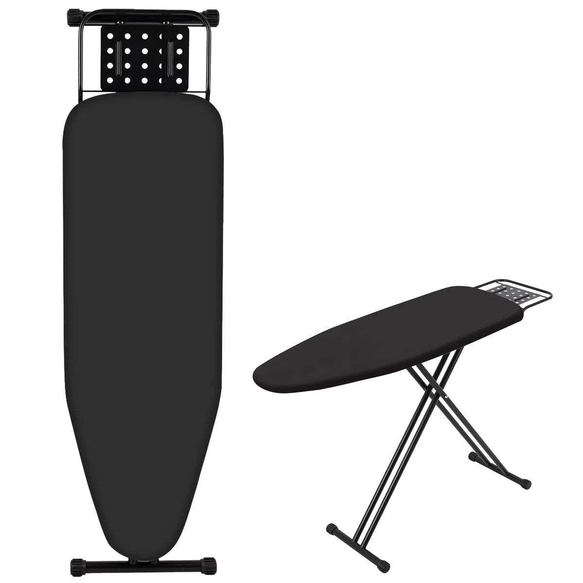 Klappbares Bügelbrett, Ironing Board,Robustes Dampfbügelbrett mit Bügeleisenablage,mit rutschfesten Füßen, stabiles Gestell,Tischbügelbrett mit Verstellbarer Höhe, Ironing area120x38cm