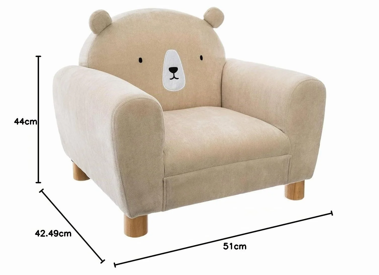 Kindersessel Bär - Beige - Atmosphera créateur d'intérieur