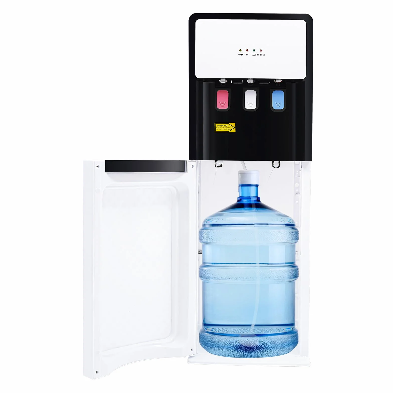 Elektrischer Wasserspender Bodenstehender, 500W Wasserspender Kalt Heiß 85-95℃ Doppelfunktion, Heißwasserspender Bottom Loading, Standing Water Dispenser für Heißes und Kaltes Wasser