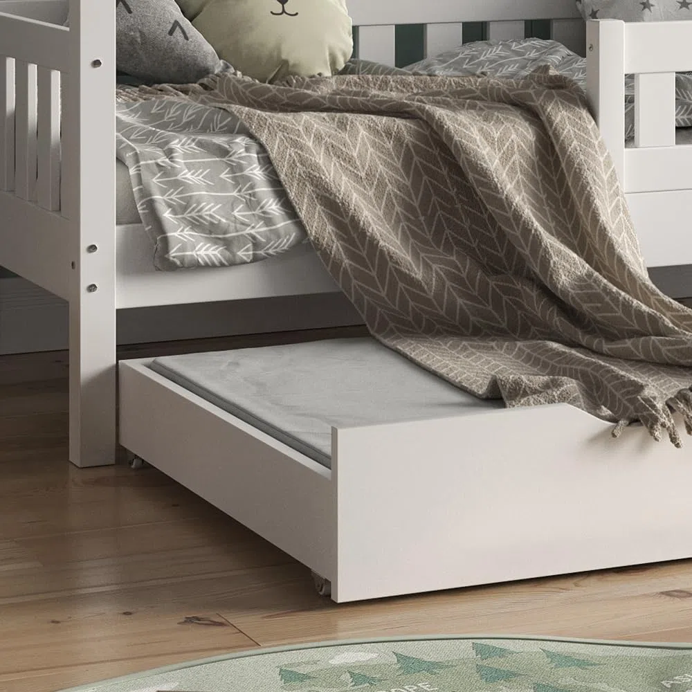 VitaliSpa Kindermatratze, Weiß, 80 x 150 cm H2 Härtegrad, geeignet für Kinderbetten und Jugendbetten, maschinenwaschbar
