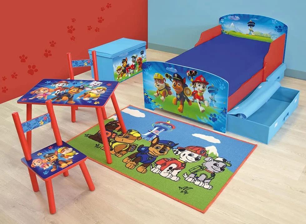Fun House 713520 Paw Patrol Tisch H 41,5 cm x B 61 cm 42 cm mit einem Stuhl, H 49,5 cm x B 31 cm x T 31,5 cm für Kinder