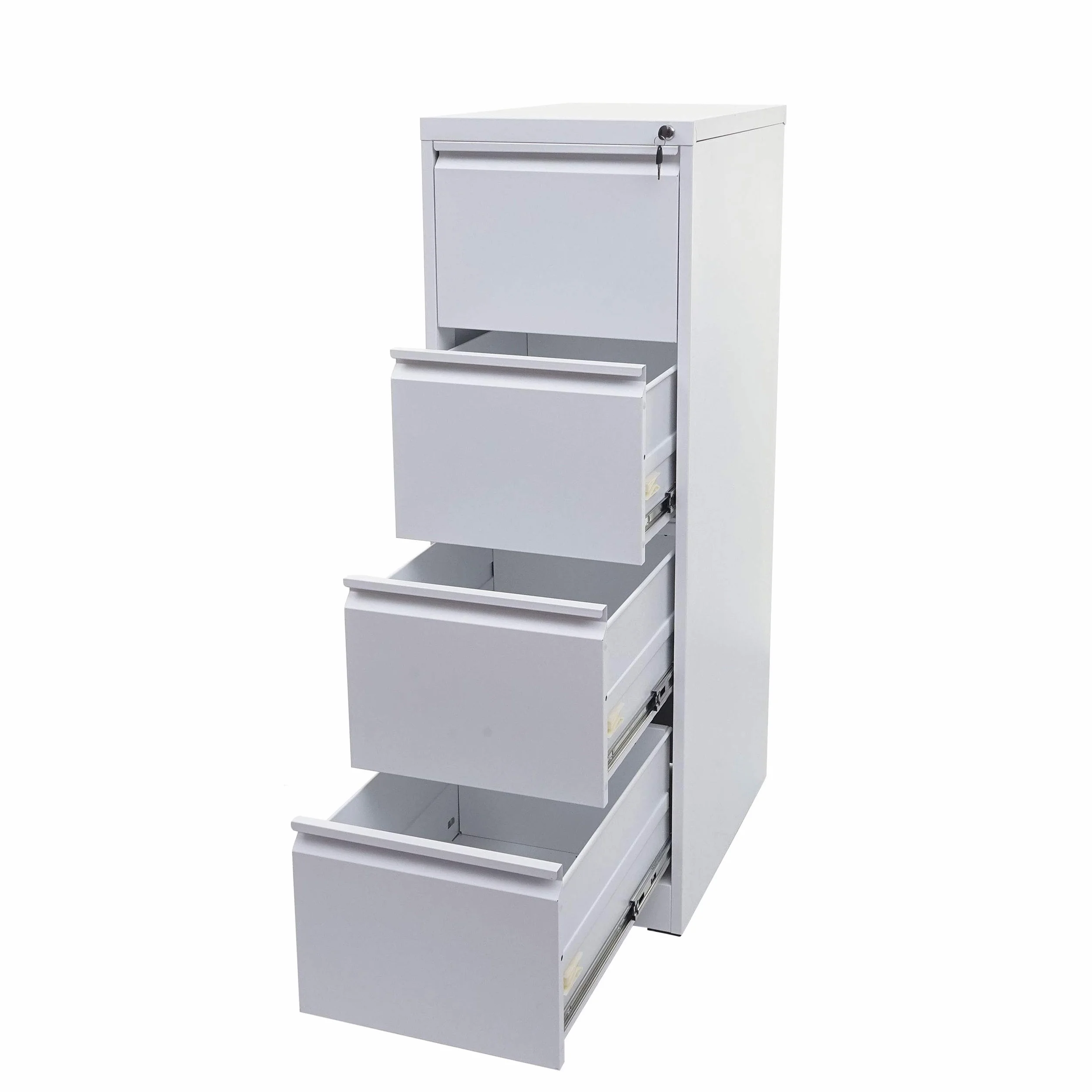 Mendler Hängeregisterschrank HWC-H16AM Aktenschrank Stahlschrank Legal A4 abschließbar 134x46x62cm weiß