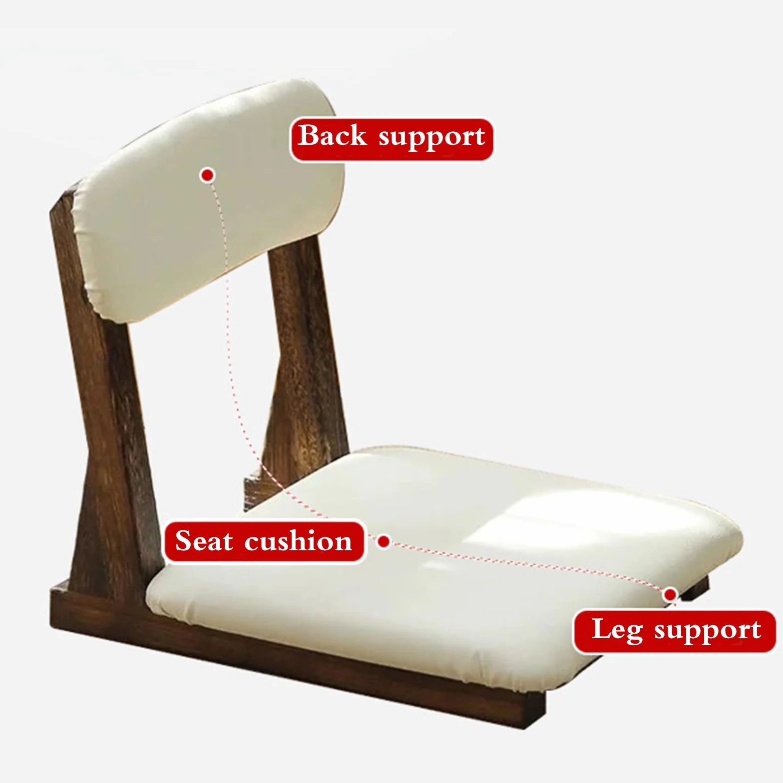 Tatami Stuhl,Tatami Meditationsstuhl Im Japanischen Stil,Bambus Bodenstuhl FüR Wohnzimmer,Bodenstuhl Sitz Mit Kissen,Platz Sparen,Geeignet FüR Wohnzimmer,Erker,Balkon