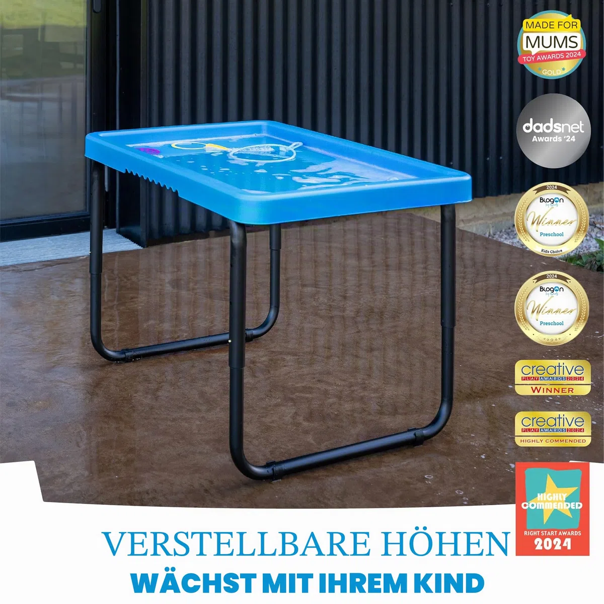 Play Tray Aktivitätstisch für Kinder, sensorischer Kinderspieltisch, Wasser- und Sand-Spieltisch, für den Innen- und Außenbereich