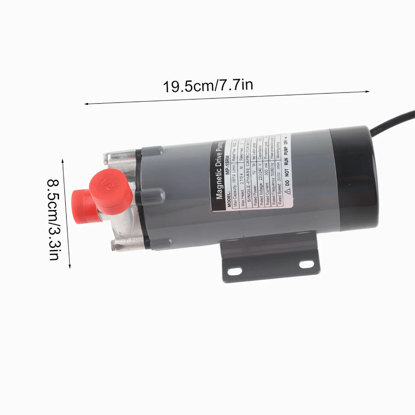 MAGT Bierpumpe, Magnetische Bier Pumpe Edelstahl Bierbrauen Pumpe Hochtemperaturbeständige Magnetische Bierpumpe for Heimbrau Eu Stecker 220V