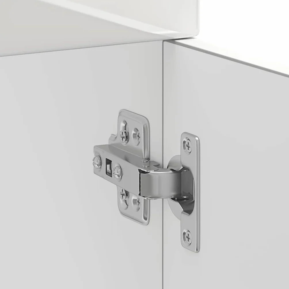 vidaXL Küchenunterschrank Kalmar Hochglanz-Weiß Holzwerkstoff, Spülenunterschrank, Schrank Küche, Lagerschrank, Unterschrank für Küche, Küchenzeile
