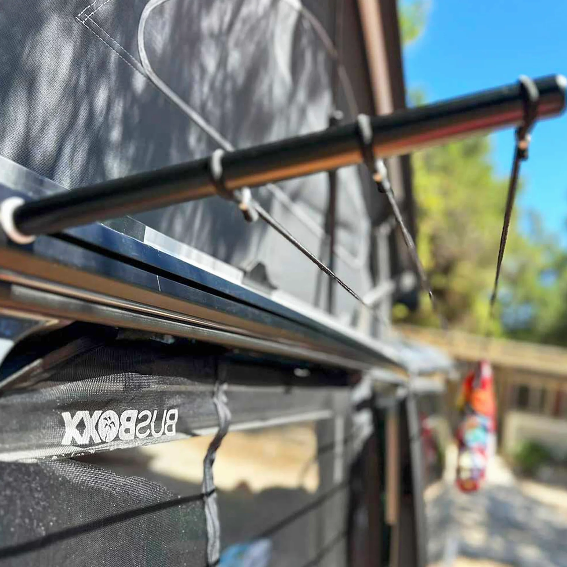 Bus-Boxx Wäscheleine für Kederschiene – Camping Wäscheleine, 5 m, Nylon, passend für VW T5, T6, T6.1 California (Beach/Coast/Ocean)