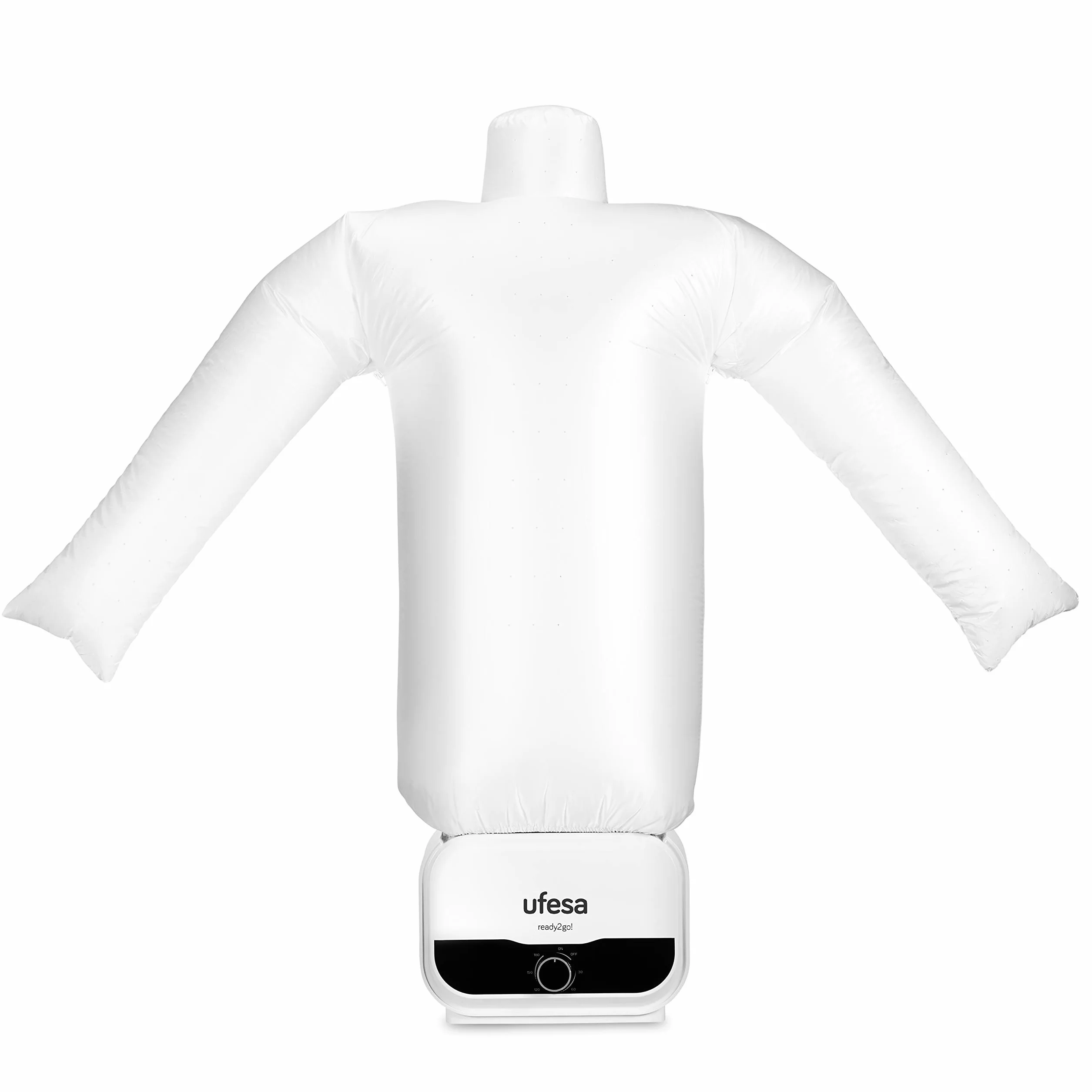 Ufesa SV1200 Automatischer Hemdenbügler, Bügelpuppe, Bügelautomat für Hemden, Blusen un T-Shirts, Beseitigt Falten und neutralisiert Gerüche, einstellbare Größen,Timer ab 30 min bis zu 3 Std, 1200W