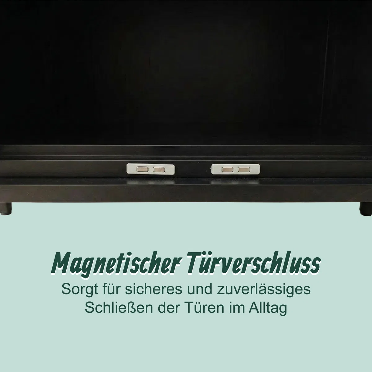 Relaxdays Metallschrank, HxBxT: 77 x 80 x 40 cm, 2 Türen, Verstellbarer Einlegeboden, Büroschrank Metall, schwarz/braun