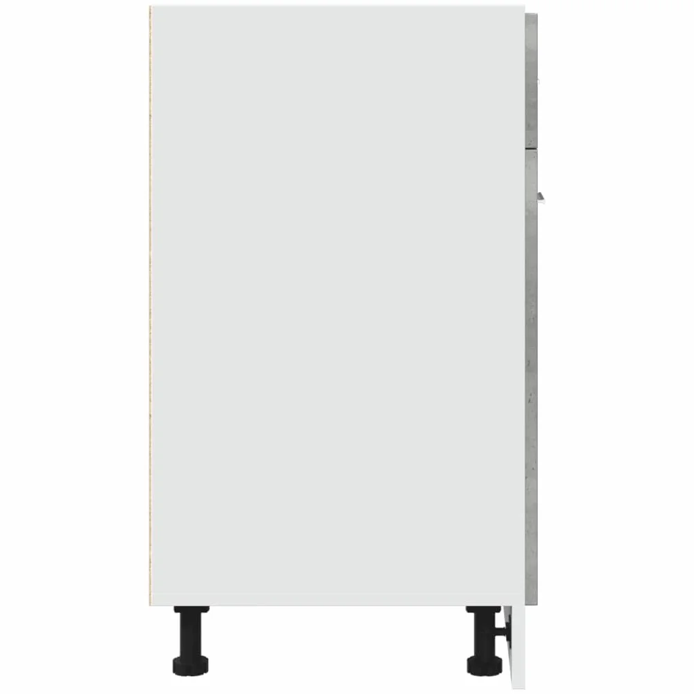 vidaXL Unterschrank Lyon Kollektion, Beton Grau, 60x46x81,5 cm, Holzwerkstoff, Badezimmer & Küche Aufbewahrung, Unterbeckenschrank, Wandmontierbar, Wohnaccessoire