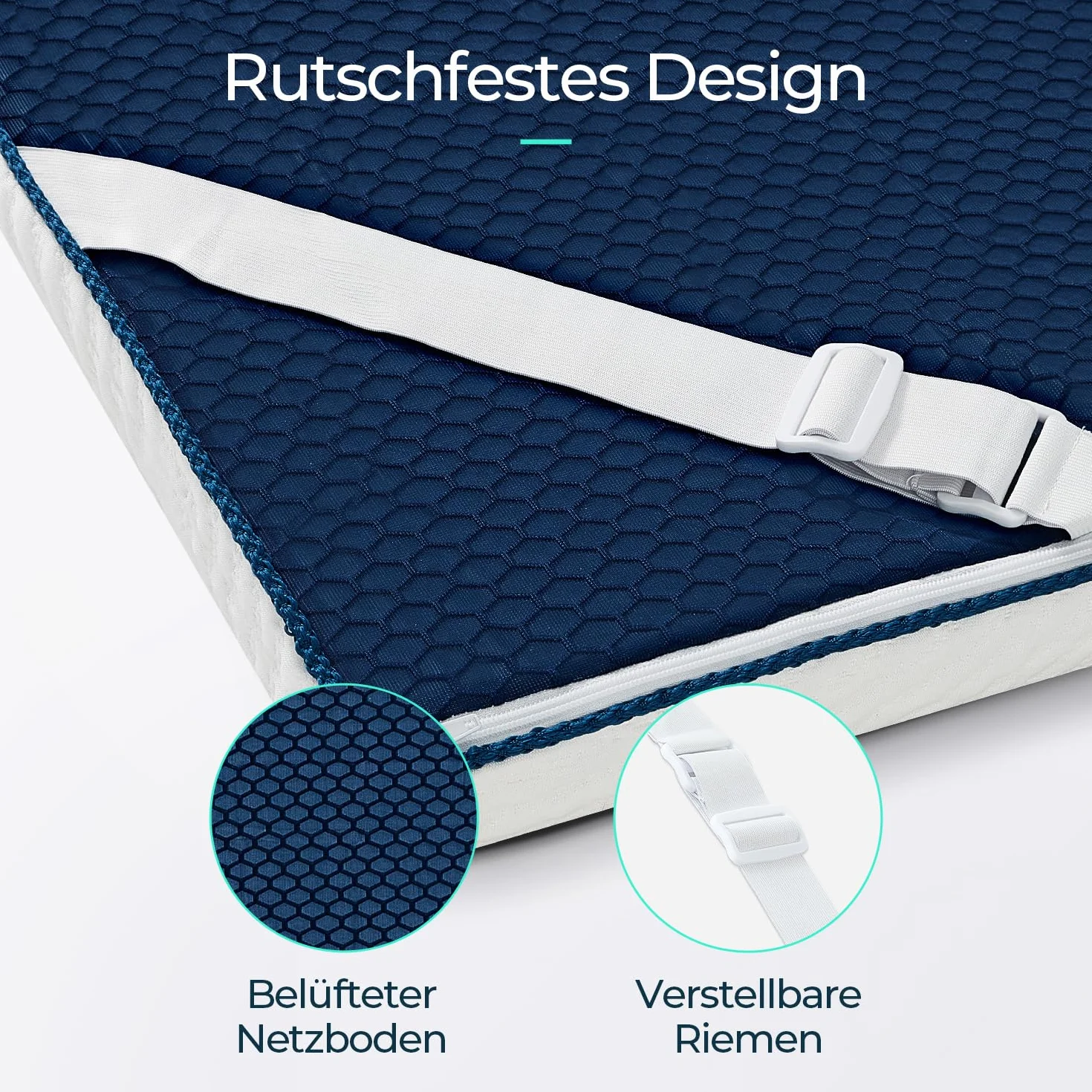LINSY HOME Matratzentopper Gel Topper 90x200cm,7,5cm Höhe Topper aus Gel Memory Foam, H2/H3 Härte Gel Matratzentopper, mit Waschbarer Tencel™-Bezug