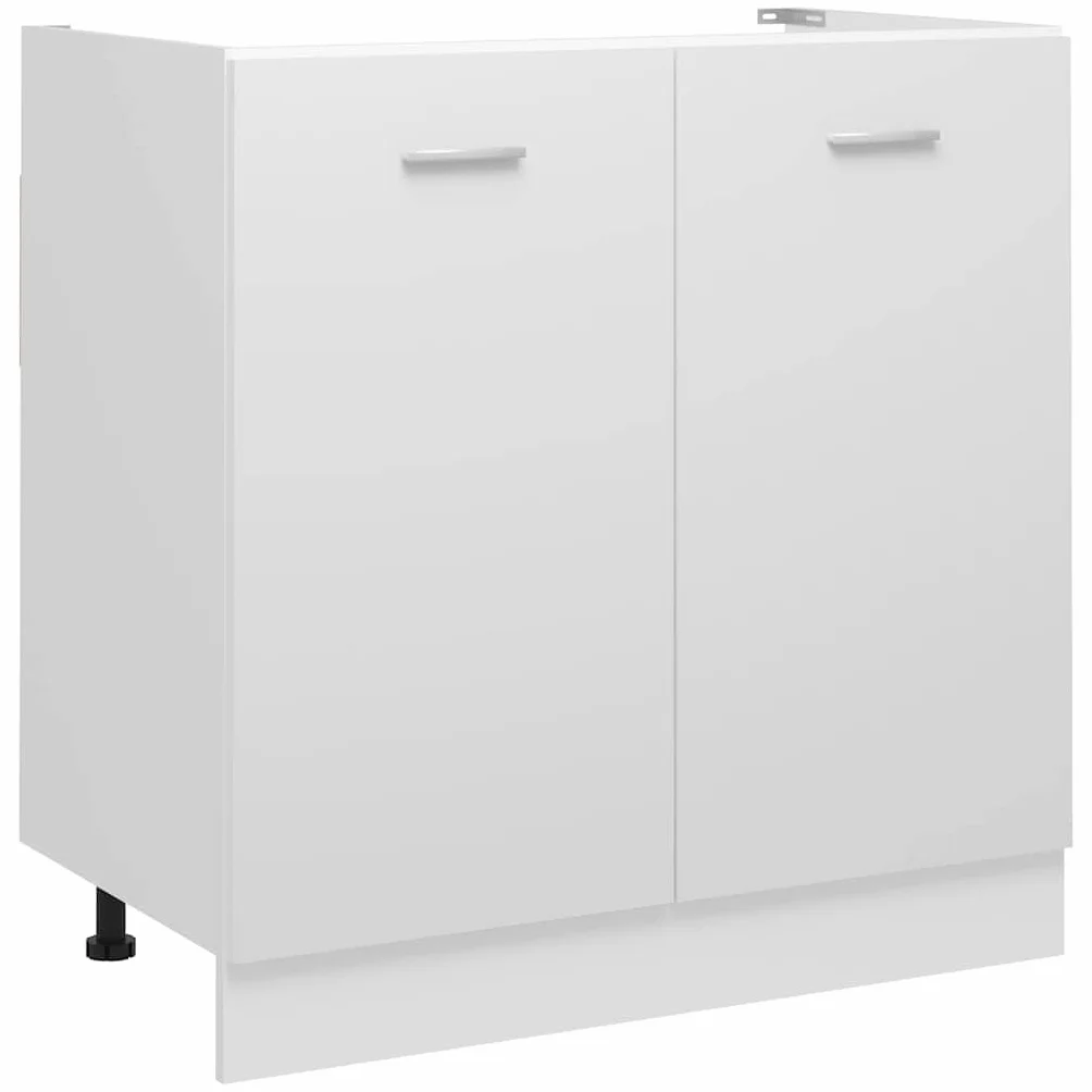 vidaXL Unterschrank 80x46x81,5 cm, Weiß, Holzwerkstoff, Badschrank, Unterbeckenschrank, Küchen- & Badezimmerschrank, Wandmontierbar