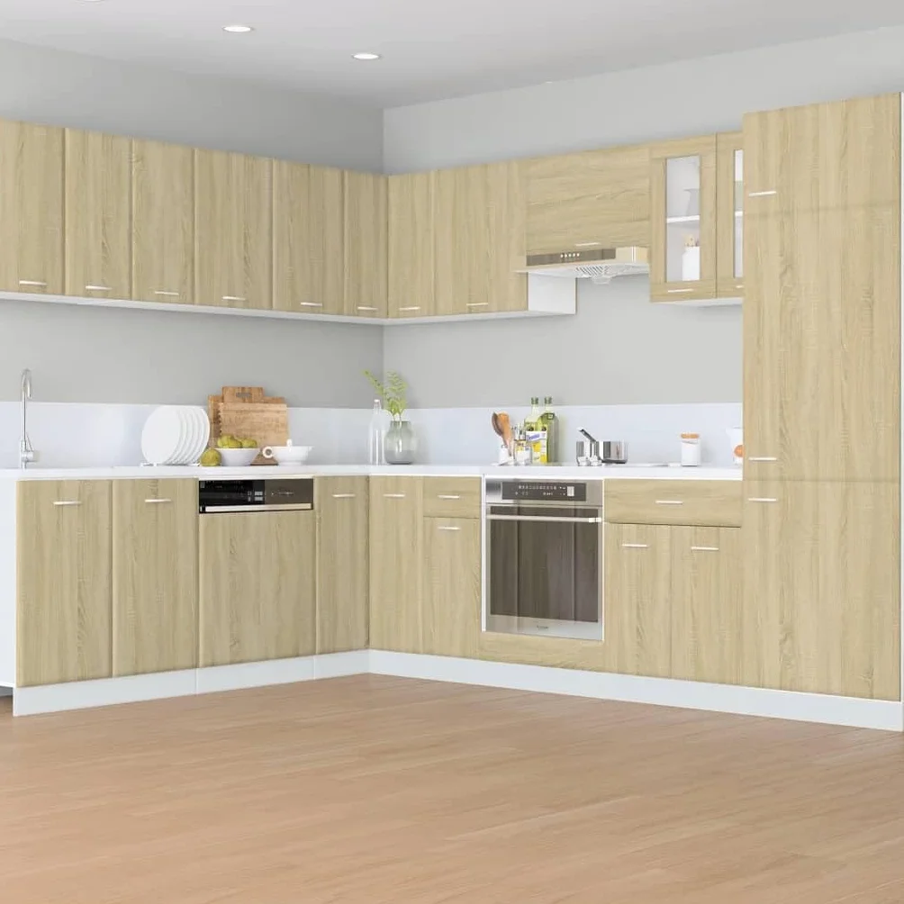 vidaXL Schubunterschrank Lyon Sonoma-Eiche 60x46x81,5 cm Holzwerkstoff, Küchenschrank, Gastronomieschrank, Gastro Möbel, Küchenmöbel, Aufbewahrungsschrank