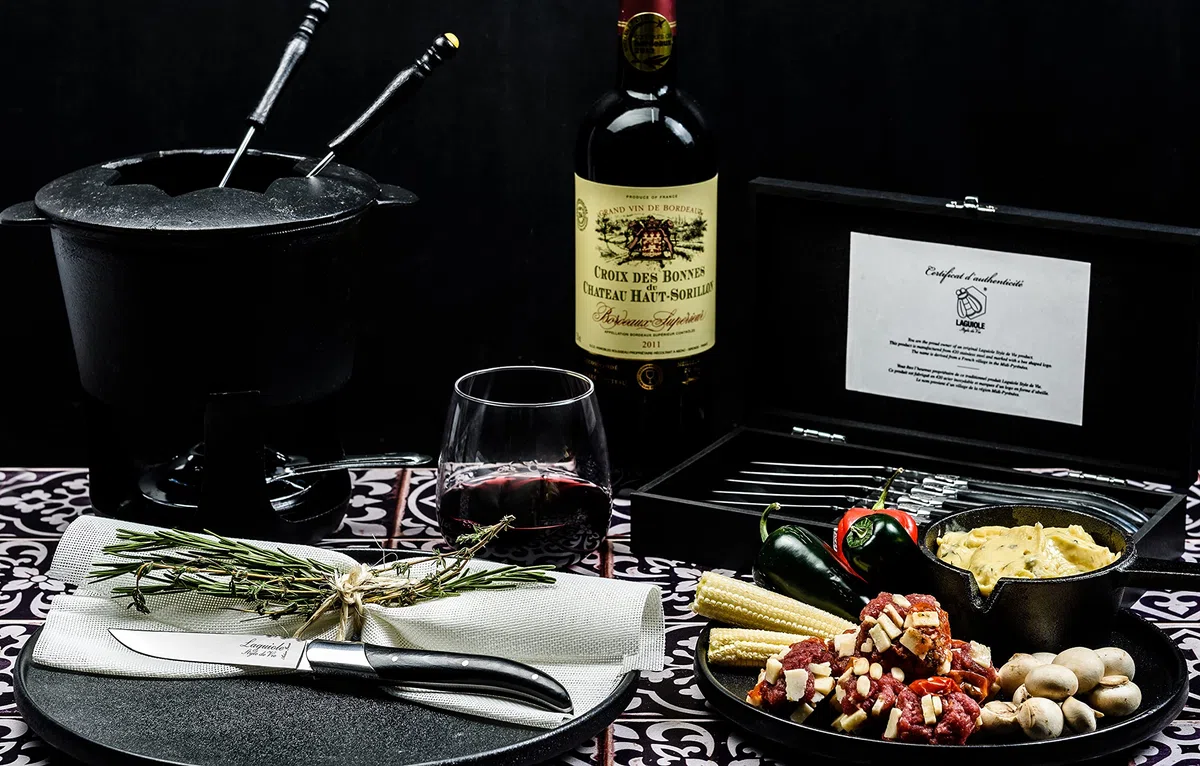 Laguiole Style de Vie Steakmesser Luxury Line, 6-teilig, Pakkaholz