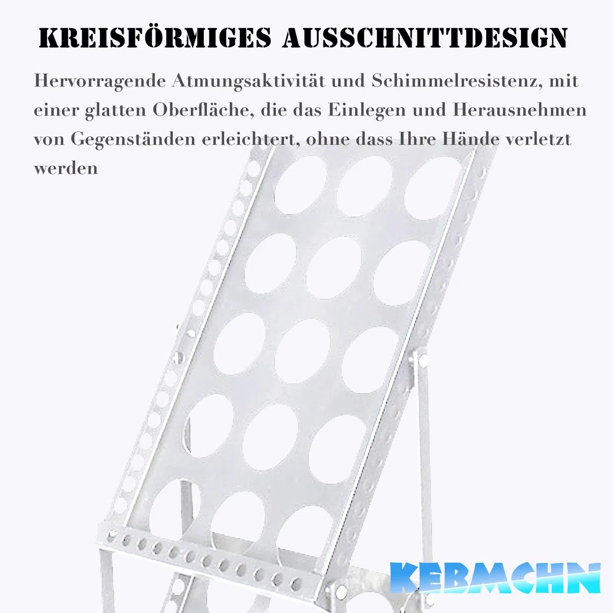 A4 Broschüre Magazin Katalog Literatur Display, Katalogständer Tragbar aus Metall, Schwarz, Inkl Lochdesign mit Tasche, faltbare Magazinhalter Prospektständer Flyerständer(Weiß)
