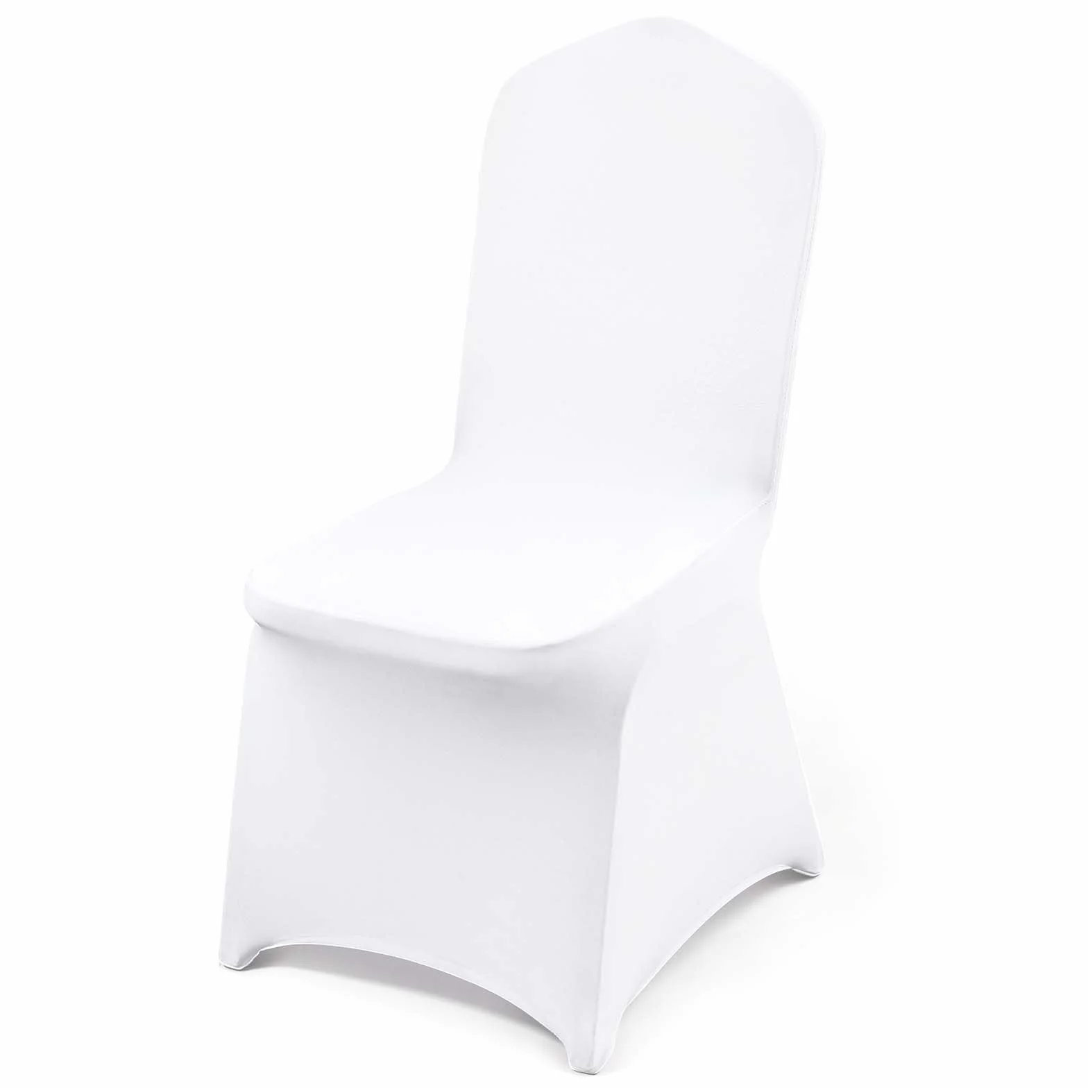 VEVOR Stuhlhussen Weiß 50 Stück Stuhlüberzug Abnehmbarer Waschbarer Stuhlbezug für Schalenstühle, Stretch Stuhlhussen für Hochzeit, Party, Hotel, Restaurant