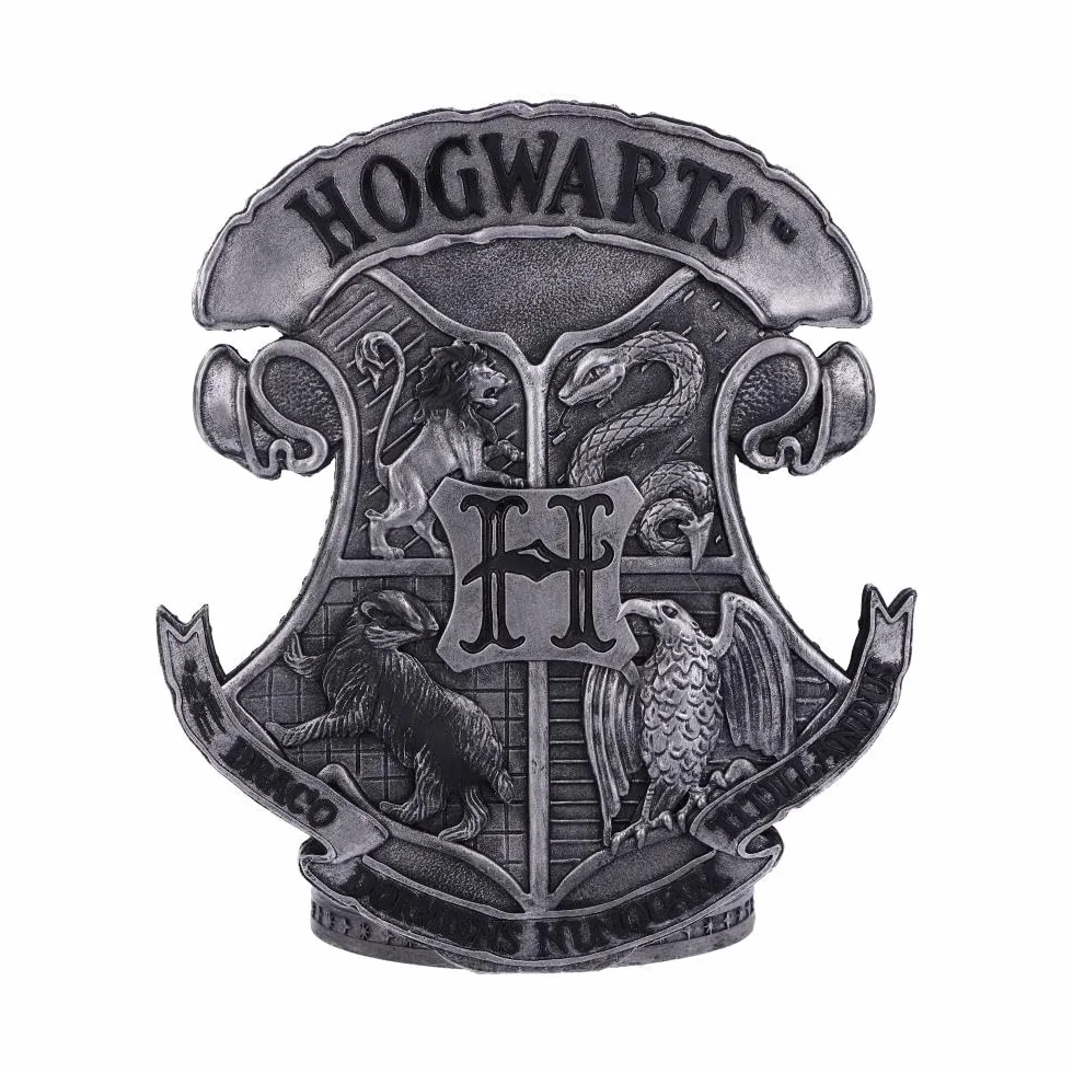 Nemesis Now Harry Potter Slytherin-Buchstütze, offizielles Lizenzprodukt, 20 cm, Kunstharz, Silber - Weihnachtsbaumanhänger