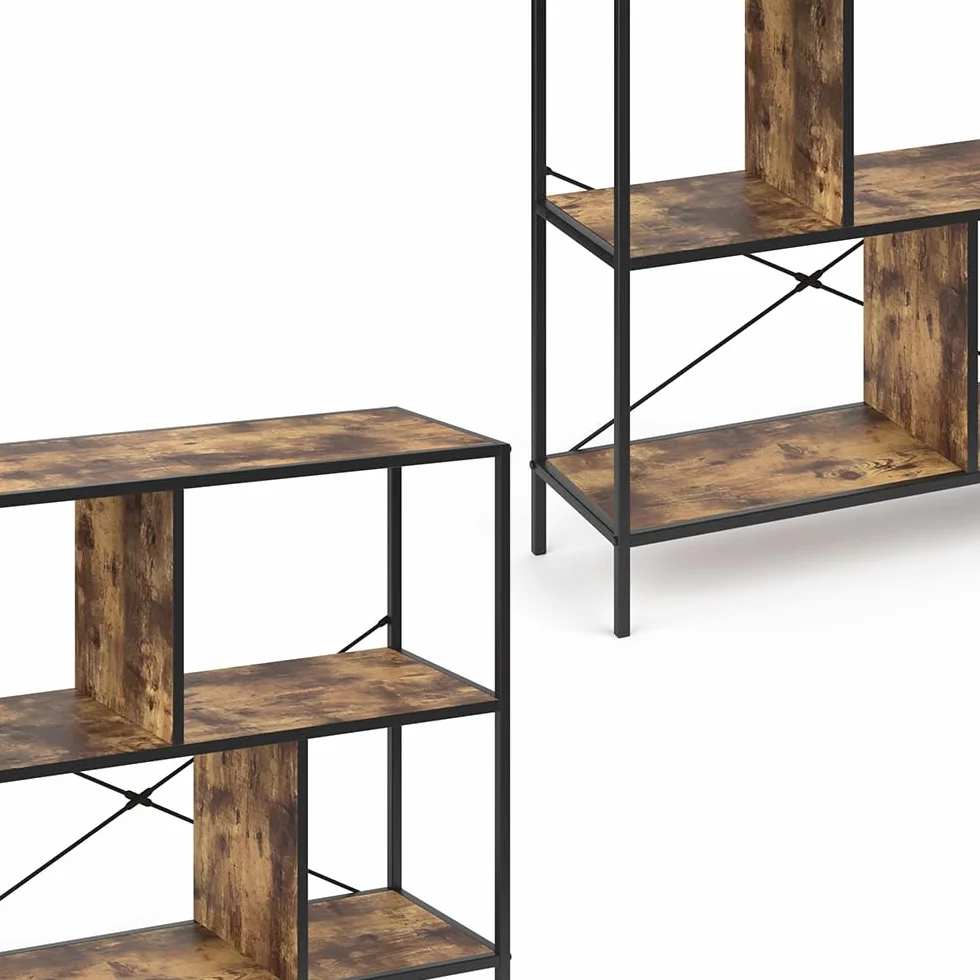 Vicco Loft Bücherregal Fyrk Wandregal Standregal Holz Regal Natur Aufbewahrung 79x80x30 Vintage