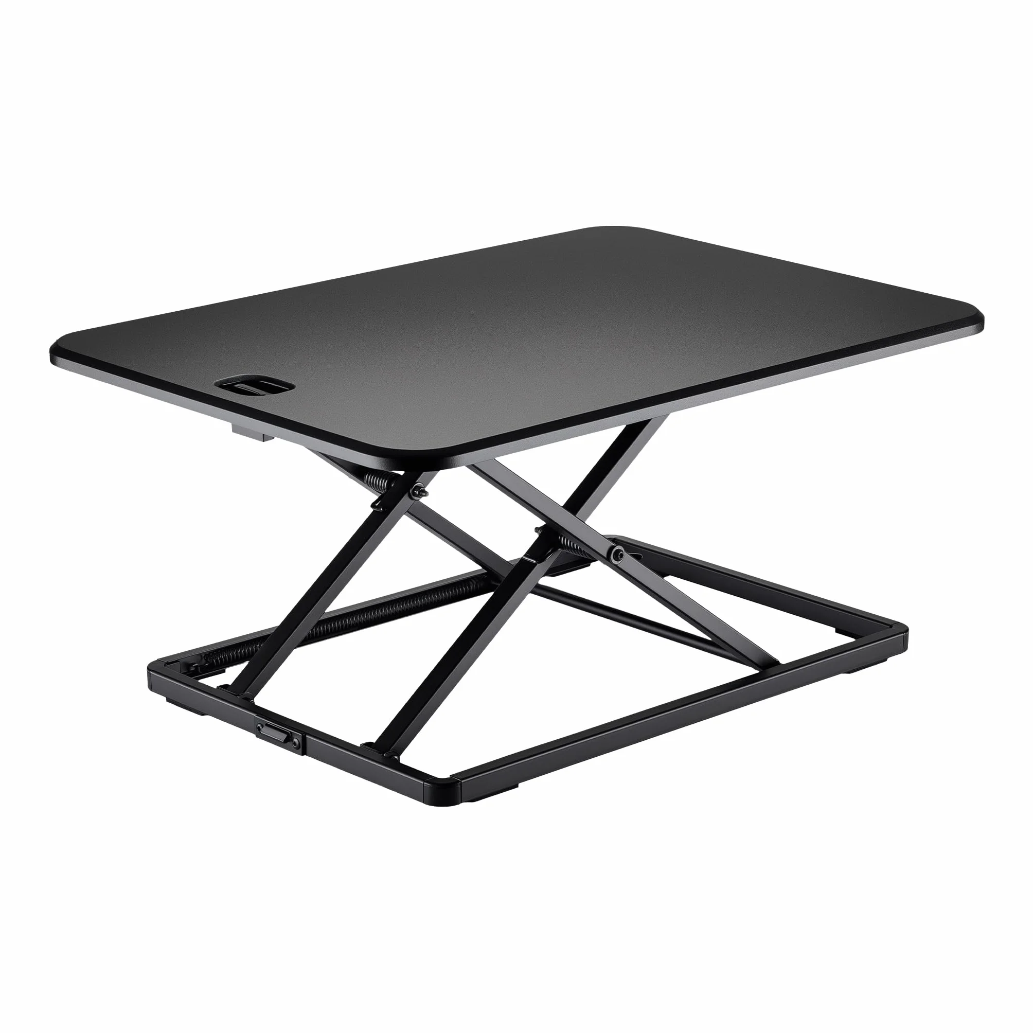 Wiltec Schreibtischaufsatz 67x47cm höhenverstellbarer Steh-Sitz Schreibtisch für Laptop und Monitor