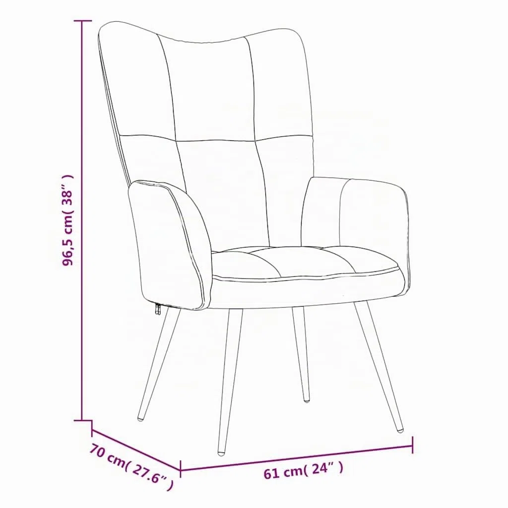 vidaXL Relaxsessel mit Hocker, Stahlgestell, Polsterstuhl mit Armlehne, Fernsehsessel, Senfgelb Samt