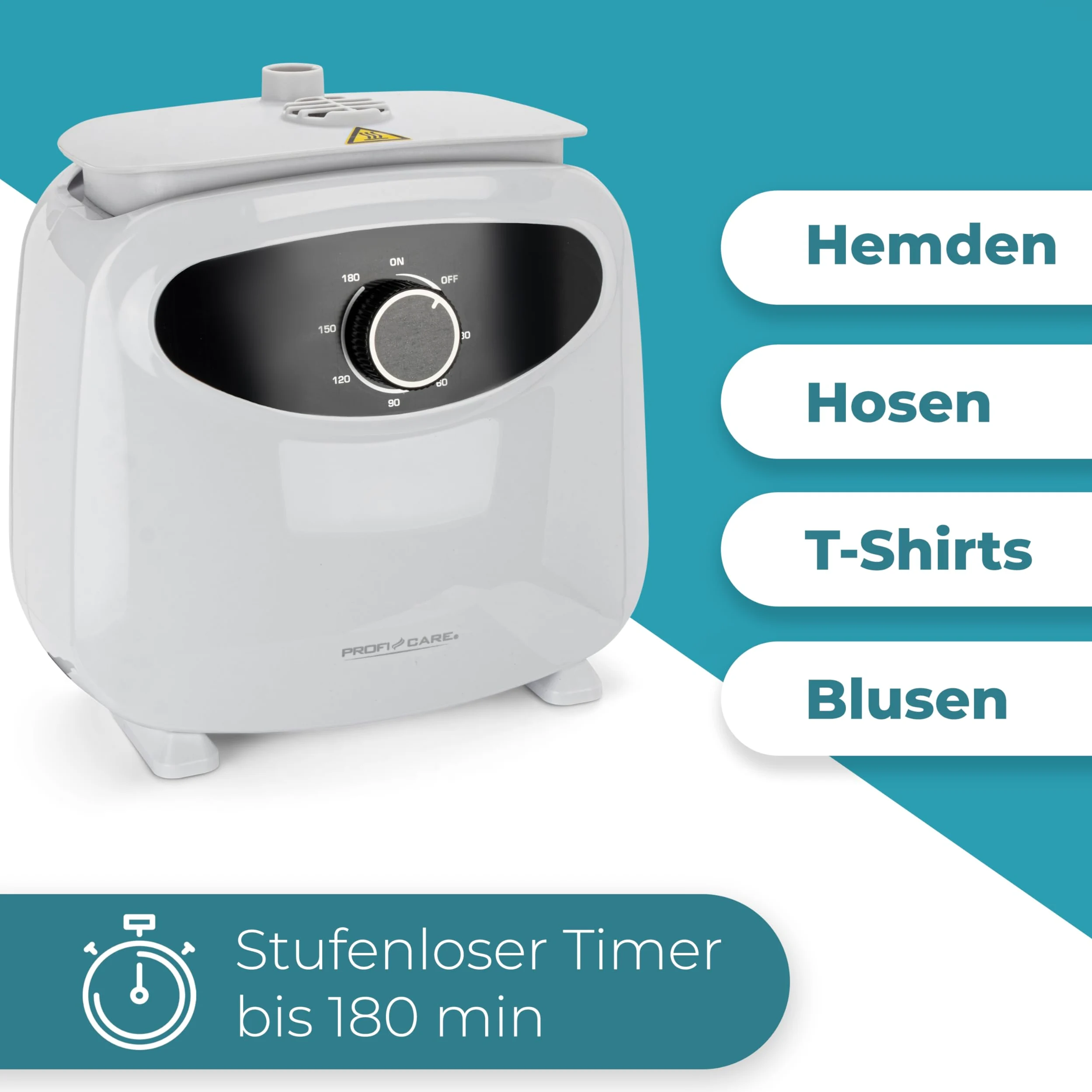 ProfiCare automatischer Hemdenbügler | Bügelpuppe mit leistungsstarken 1400W | Bügelmaschine mit One Size-Ballonkörper | inklusiv Duftaufsatz | Schnell, effizient, duftend | Bügelautomat PC-HBB 3117