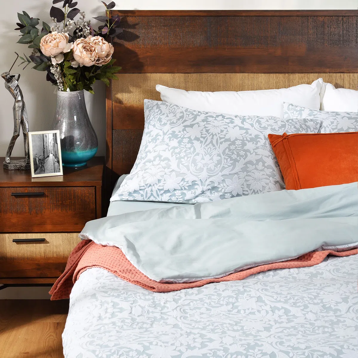 YF41254123 4-teiliges Bettwäsche-Set LORIANA 200x220cm grün