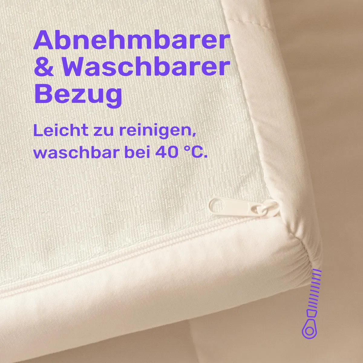 Pullman Matratzentopper 120x200 cm Komfortschaum, orthopädischer 7-Zonen Kern, ergonomisch & druckentlastend, Öko-Tex Zertifiziert, Anti-Rutsch Unterseite, Matratzen Topper mit atmungsaktivem Bezug