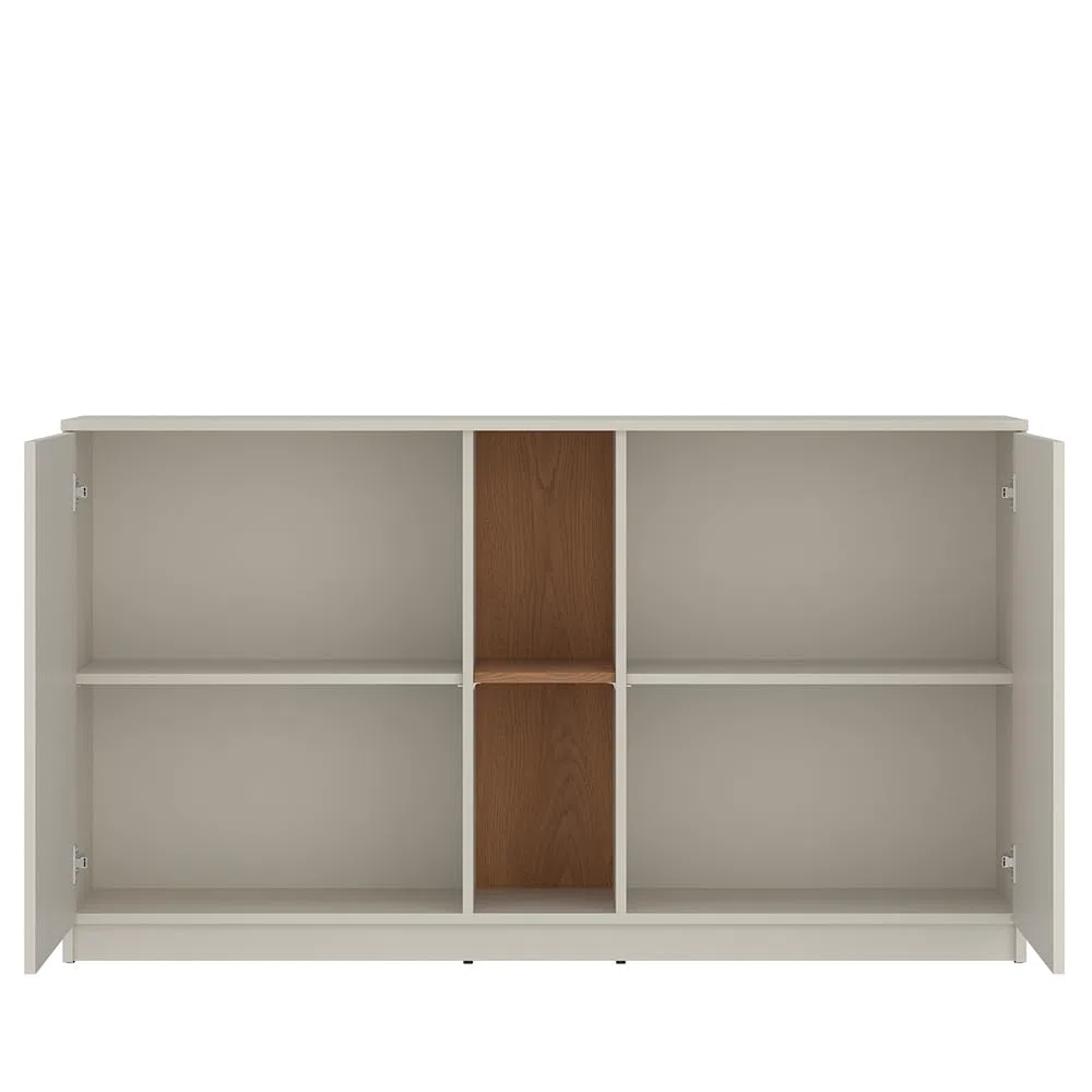 Lomadox Jugendzimmer Set 4-teilig Kaschmir Eiche Bett 120x200cm Sideboard Kleiderschrank Schreibtisch grifflos minimalistisch