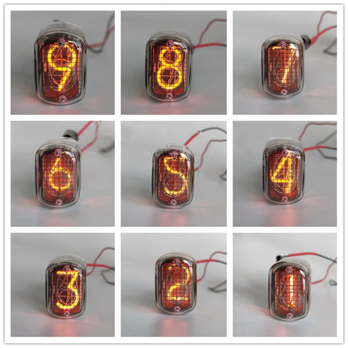 4Pcs New IN-12 IN12 Glow Tube für Glow Clock Nixie Digital LED Clock mit Dezimalpunkt
