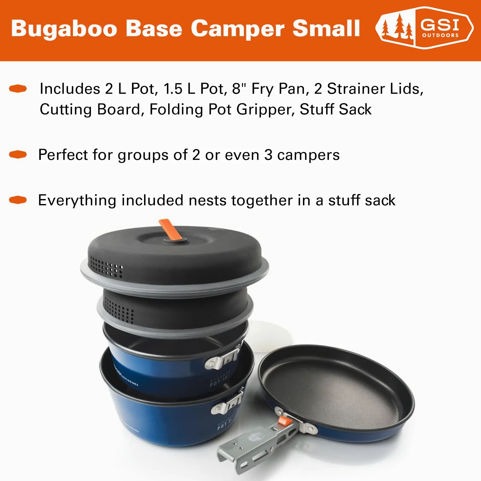GSI Outdoors, Bugaboo Base Camper, Superior Backcountry Kochgeschirr Seit 1985