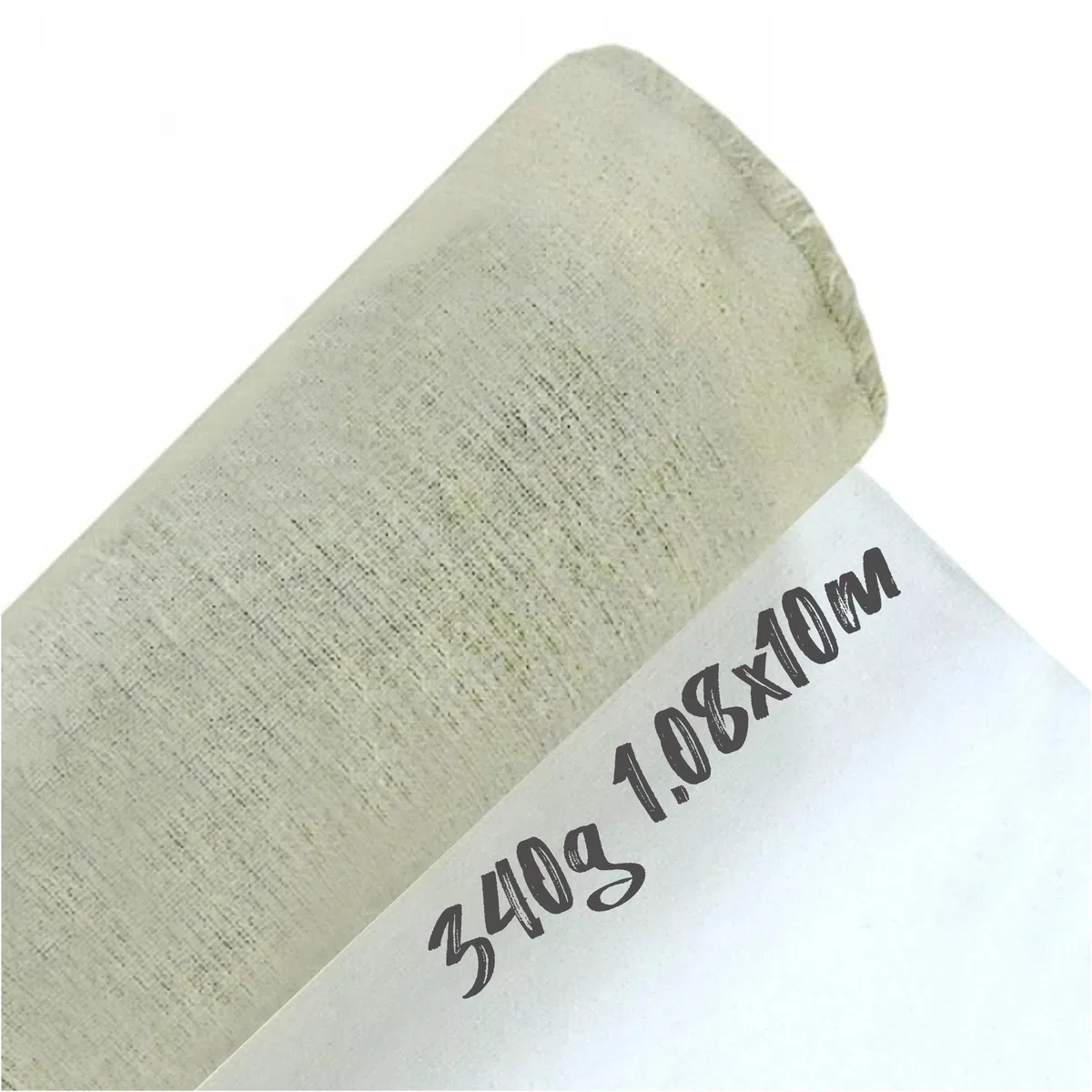 Premium Leinwand auf Rolle 1,08 m x 10 m Weiß - 340 g/m² Baumwolle-Leinen Mix, malfertig 3-Fach grundiert, Leinwandrolle Künstlerleinwand Meterware