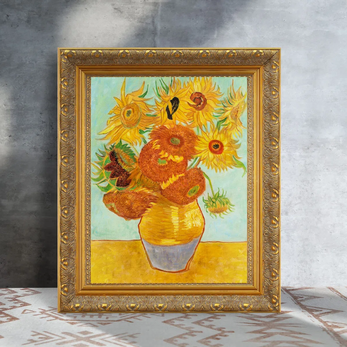 Holz-Leinwandrahmen für 30,5 x 40,6 cm, goldfarbener kunstvoller Rahmen für personalisierte Kunstdrucke, Kunstdrucke, Galerie, Wanddekoration (kein Glas und Rückwand)