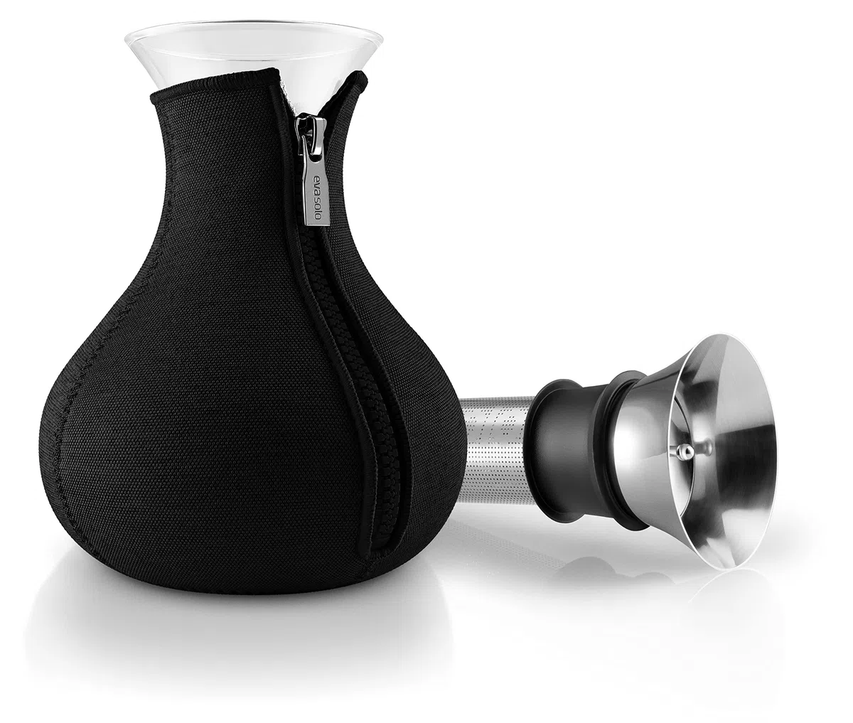 EVA SOLO | Teezubereiter 1,0l Black Woven | 100% tropffrei | Schwarz