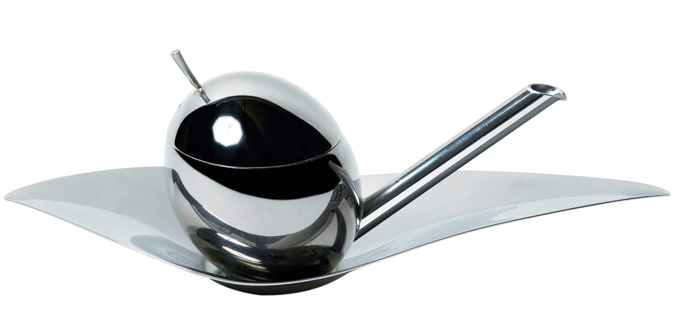 Alessi "Taste-Huile" Olivenölkoster aus Edelstahl, 54 x 19.5 x 35 cm