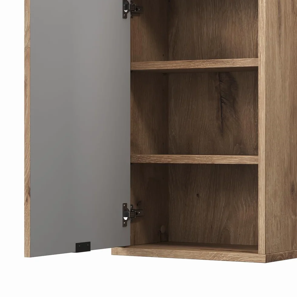 Vicco Badezimmer Eliza, Viking Oak, 40 x 65 cm mit eine Tür, wandhängend zur Aufbewahrung von Badutensilien geeignet