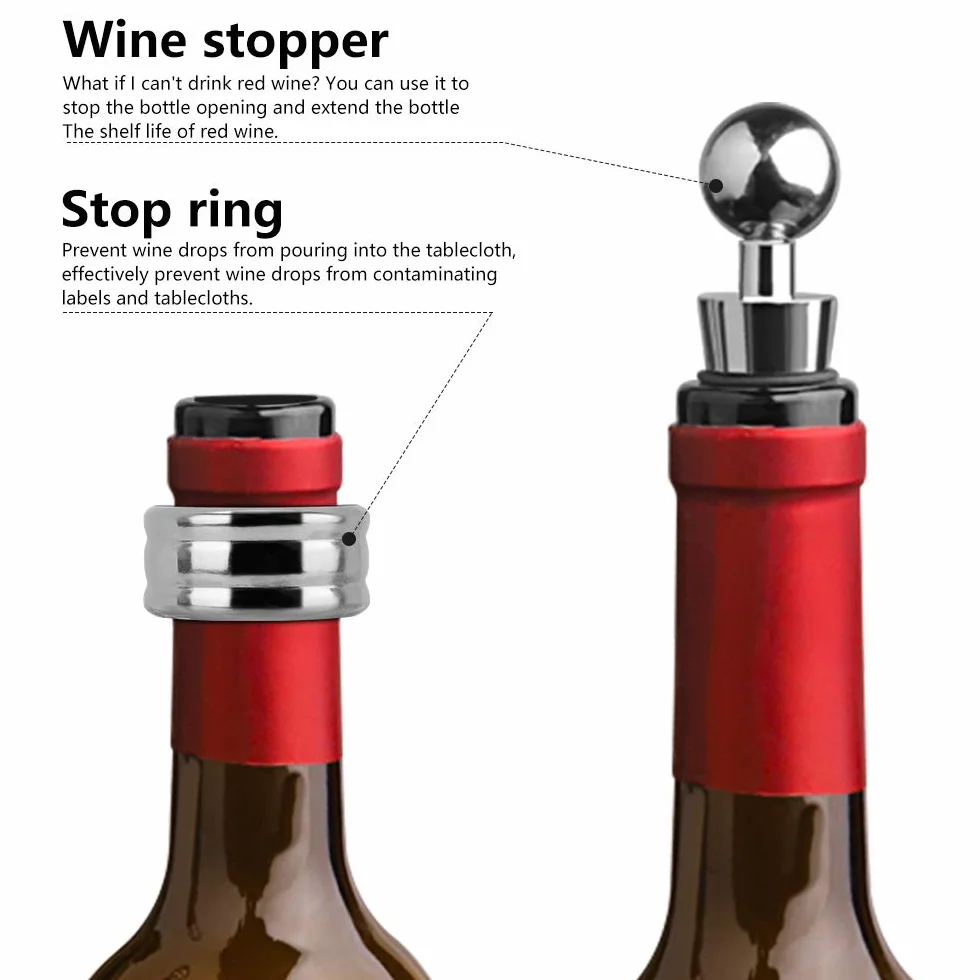 Weinöffner Kellnermesser Weinflaschenöffner Wine Opener, Rostfreier Stahl Korkenzieher Flaschenöffner, Professionelle Geschenkbox 4 in 1