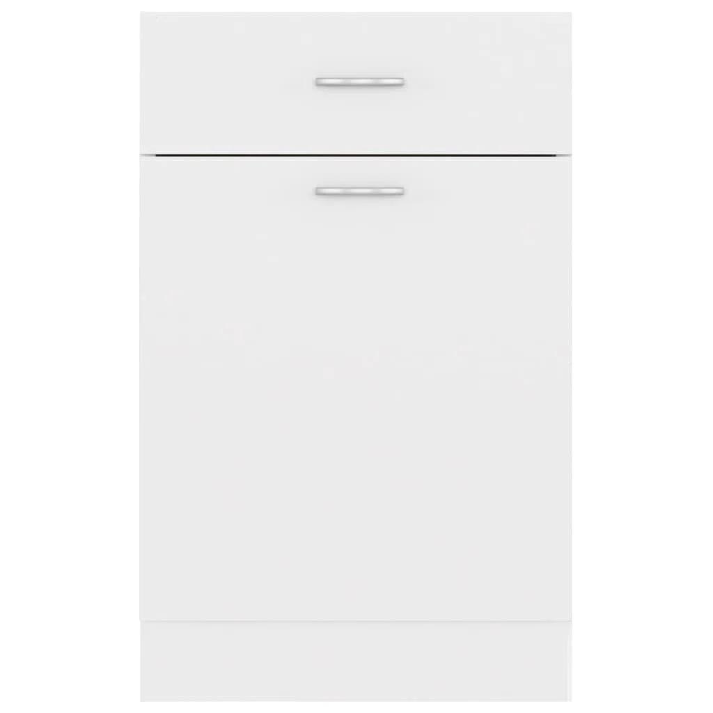 vidaXL Schubunterschrank Weiß 50x46x81,5 cm Spanplatte