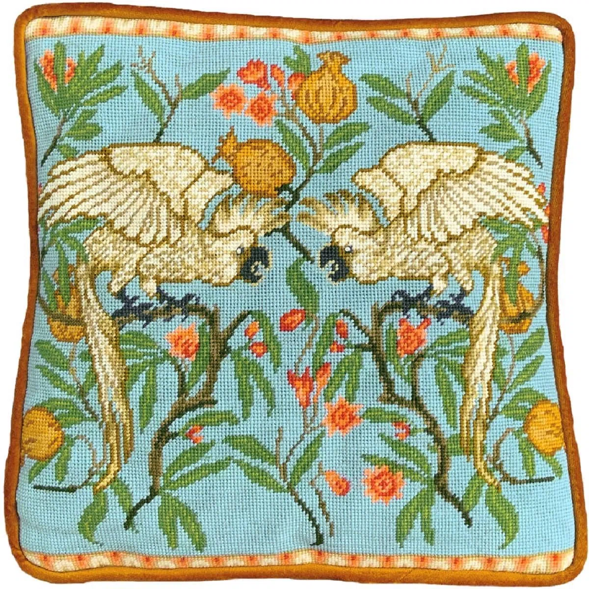 Bothy Threads The Home of Happy Stitching Gobelin-Stickkissen Set Kakadu und Granatapfel Tapisserie