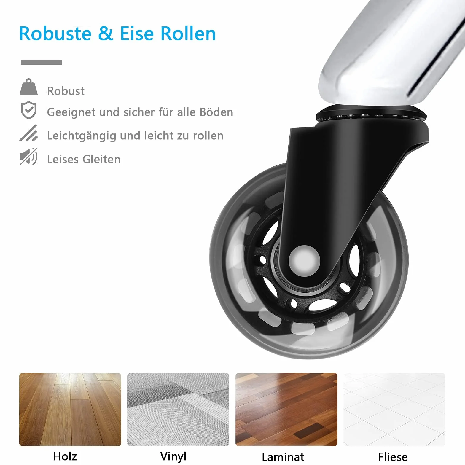 Rollhocker höhenverstellbar mit Rollen - 50-62cm，bis 180 kg belastbare Arbeitshocker，360° Drehhocker Hocker für Salon und Spa,aus Leder Hocker(Schwarz)