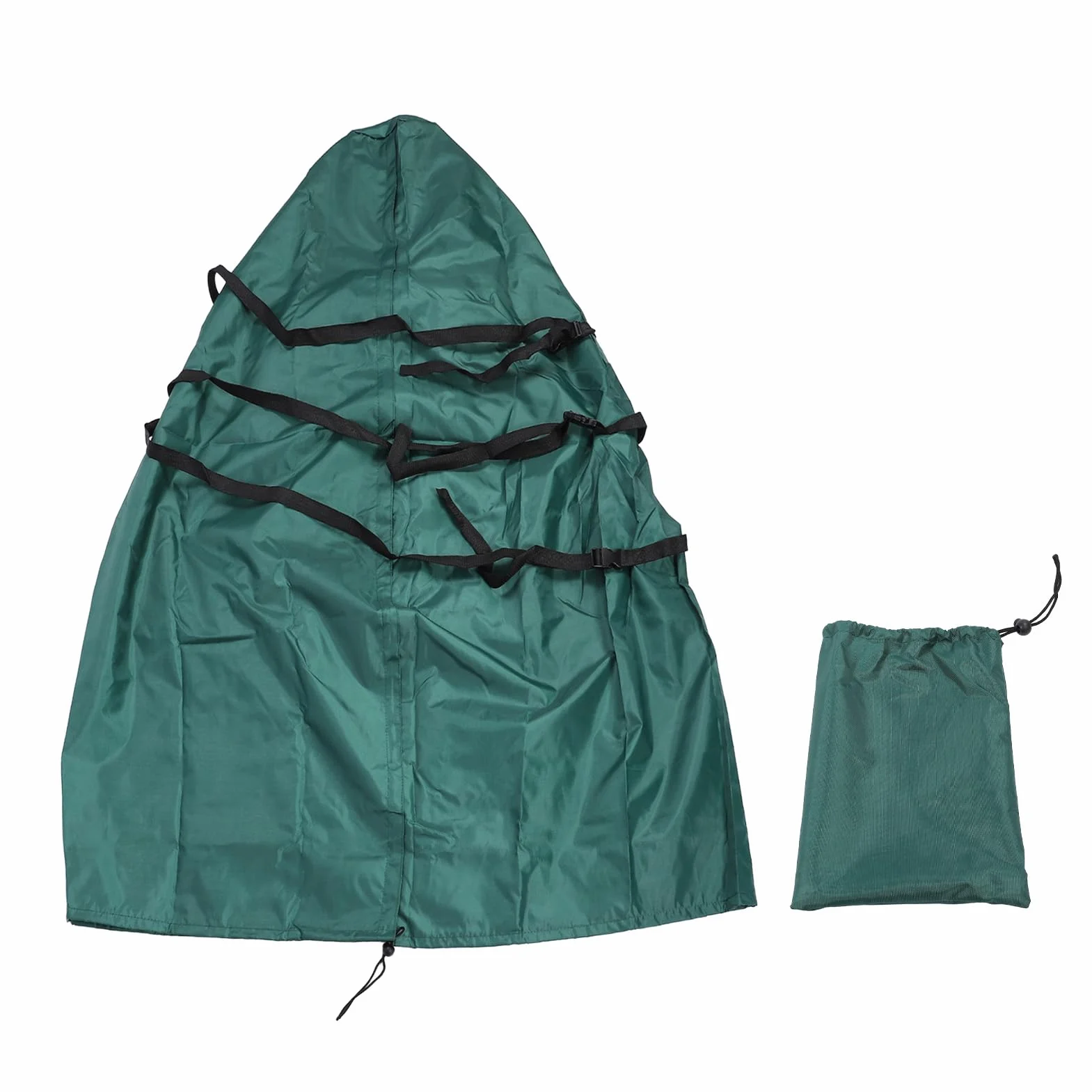 Aufrechter Weihnachtsbaum-Aufbewahrungsbeutel, Staubdicht, Wasserdicht, Robust, Künstlicher Weihnachtsbaum, mit Kordelzug und Spanngurten, Weihnachtsbaum-Abdeckung (grün) (45 * 94