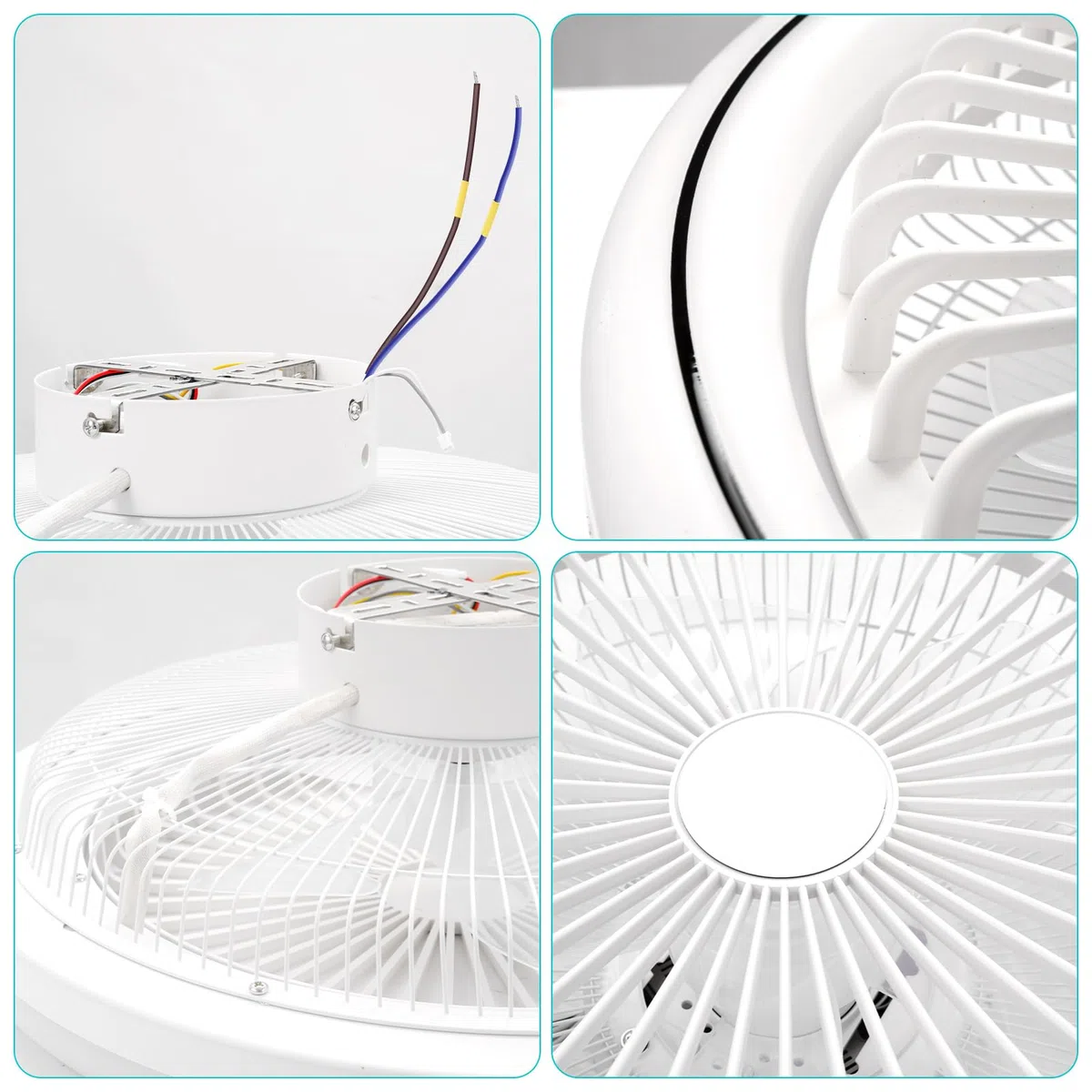 Deckenventilator mit RGB-Licht (3000K-6500K) & Fernbedienung – 6 Geschwindigkeiten, Timer, Lichtspeicher, 7 reversible Flügel – lampe mit ventilator Ideal für Wohnzimmer & Schlafzimmer