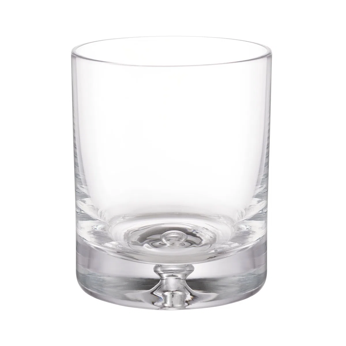 Servier-Set 4 Whisky Gläser ⌀8cm x 10cm und 1 Karaffe 6cm x 6cm x 20cm Metallbasis 77,5cm x 10cm mit Snackschale und Flaschenhalter für Haus und Bar Geschenk für Männer