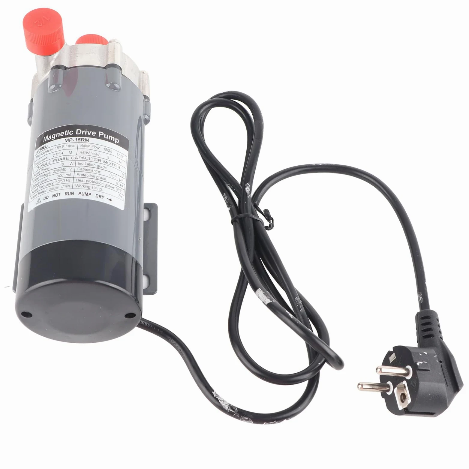 MAGT Bierpumpe, Magnetische Bier Pumpe Edelstahl Bierbrauen Pumpe Hochtemperaturbeständige Magnetische Bierpumpe for Heimbrau Eu Stecker 220V